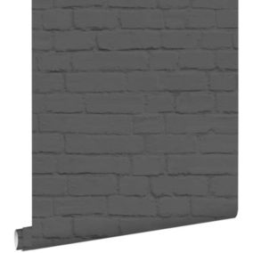 ESTAhome papier peint brique noir - 53 cm x 10,05 m - 138535