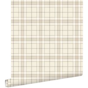 ESTAhome papier peint à carreaux beige - 53 cm x 10,05 m - 137722