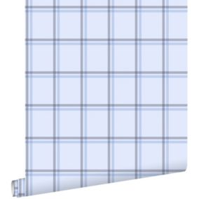 ESTAhome papier peint à carreaux bleu clair - 53 cm x 10,05 m - 136433