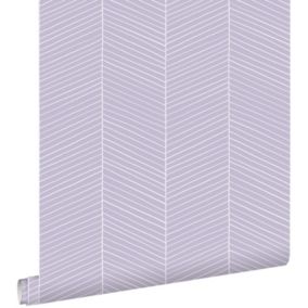 ESTAhome papier peint chevron lilas violet - 0,53 x 10,05 m - 139451