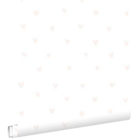 ESTAhome papier peint coeurs argent et blanc - 0,53 x 10,05 m - 138864