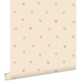 ESTAhome papier peint coeurs beige - 0.53 x 10.05 m - 139767