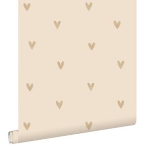 ESTAhome papier peint coeurs beige - 0.53 x 10.05 m - 139769