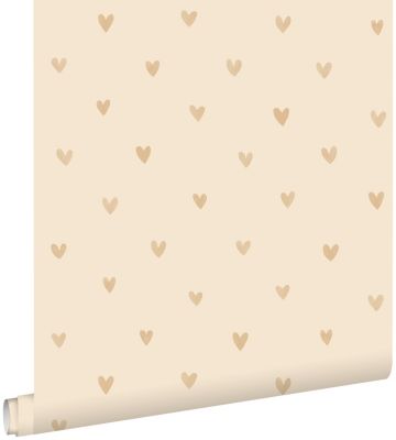 ESTAhome papier peint coeurs beige 53 cm x 10.05 m