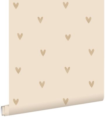 ESTAhome papier peint coeurs beige 53 cm x 10.05 m