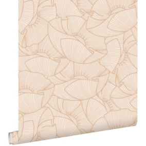 ESTAhome papier peint coquelicots beige - 0.53 x 10.05 m - 139705