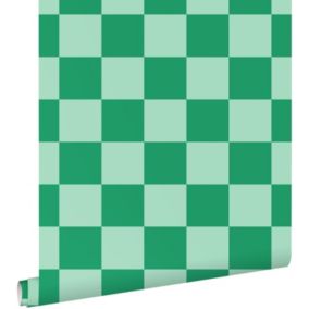 ESTAhome papier peint à damier vert menthe et vert - 50 x 900 cm - 130916