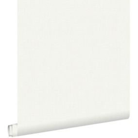 ESTAhome papier peint effet lin blanc - 0,53 x 10,05 m - 148738