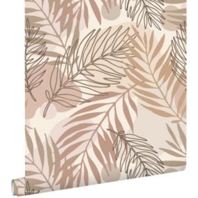 ESTAhome papier peint feuilles beige - 50 x 900 cm - 139819