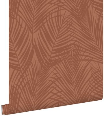 ESTAhome papier peint feuilles de palmier terracotta 53 cm x 10.05 m