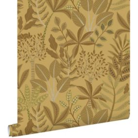 ESTAhome papier peint feuilles jaune foncé - 50 x 900 cm - 139814