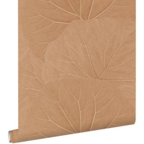 ESTAhome papier peint feuilles rose terracotta - 50 x 900 cm - 139916