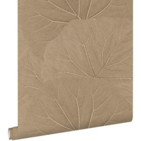 ESTAhome papier peint feuilles sable beige - 50 x 900 cm - 139917