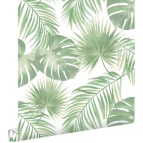 ESTAhome papier peint feuilles tropicales vert menthe - 0,53 x 10,05 m - 139012