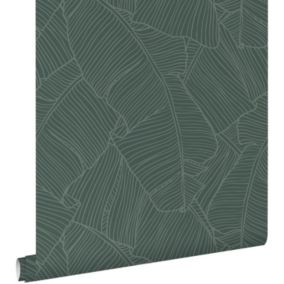 ESTAhome papier peint feuilles vert foncé - 50 x 900 cm - 130935