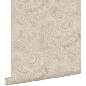 ESTAhome papier peint fleurs beige - 50 x 900 cm - 139795