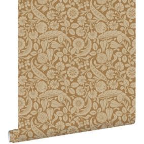 ESTAhome papier peint fleurs brun rouille - 50 x 900 cm - 139785