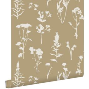 ESTAhome papier peint fleurs des champs beige - 0.53 x 10.05 m - 139483