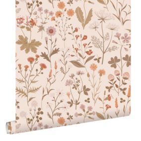 ESTAhome papier peint fleurs des champs beige - 0,53 x 10,05 m - 139596