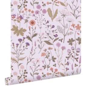 ESTAhome papier peint fleurs des champs violet - 50 x 900 cm - 139756