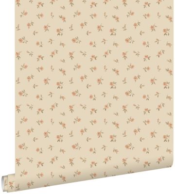 ESTAhome papier peint fleurs intage beige 53 cm x 10.05 m