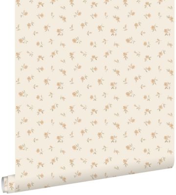 ESTAhome papier peint fleurs intage sable beige - 53 cm x 10.05 m - 139833
