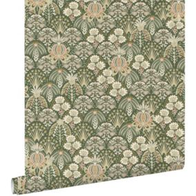 ESTAhome papier peint fleurs intage vert foncé - 50 x 900 cm - 130972