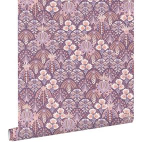 ESTAhome papier peint fleurs intage violet - 50 x 900 cm - 130973