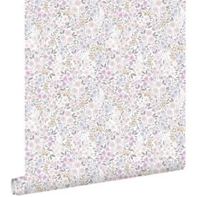 ESTAhome papier peint fleurs lilas violet - 53 cm x 10,05 m - 139534