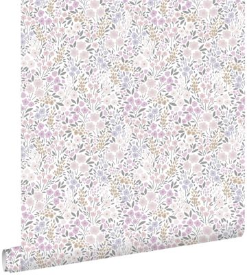 ESTAhome papier peint fleurs lilas violet 53 cm x 10.05 m