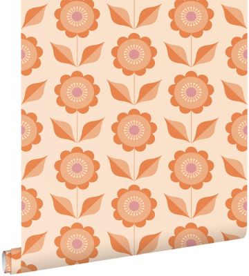 ESTAhome papier peint fleurs orange 50 x 900 cm