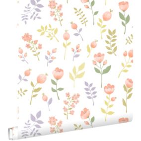 ESTAhome papier peint fleurs pastel - 50 x 900 cm - 139976