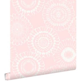 ESTAhome papier peint fleurs rose - 53 cm x 10,05 m - 128860