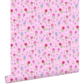 ESTAhome papier peint fleurs rose - 53 cm x 10,05 m - 137318