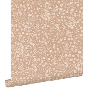 ESTAhome papier peint fleurs rose terracotta - 50 x 900 cm - 139881