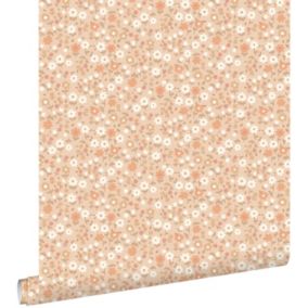 ESTAhome papier peint fleurs terracotta claire - 0.53 x 10.05 m - 139580