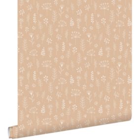 ESTAhome papier peint fleurs terracotta claire - 0.53 x 10.05 m - 139753