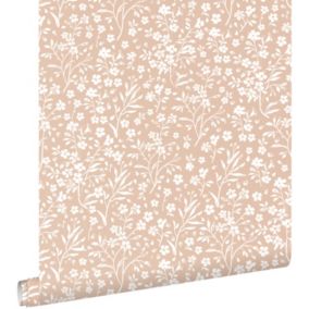 ESTAhome papier peint fleurs terracotta claire - 50 x 900 cm - 139880