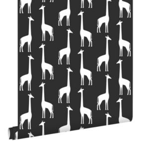 ESTAhome papier peint girafes noir et blanc - 0,53 x 10,05 m - 139062