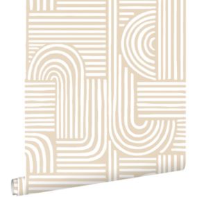 ESTAhome papier peint graphique 3D sable beige - 0.53 x 10.05 m - 139935