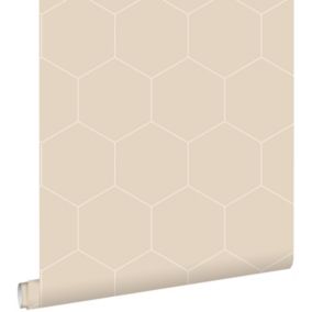 ESTAhome papier peint hexagone beige - 0,53 x 10,05 m - 139552