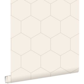 ESTAhome papier peint hexagone couleur sable - 0,53 x 10,05 m - 139553