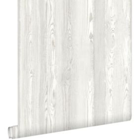 ESTAhome papier peint imitation bois blanc, gris et beige - 53 cm x 10,05 m - 148624