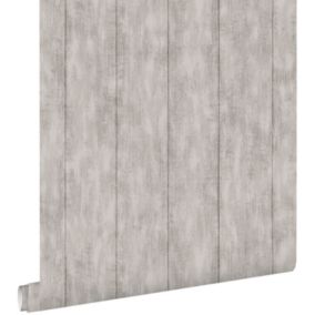 ESTAhome papier peint imitation bois taupe - 53 cm x 10,05 m - 128010