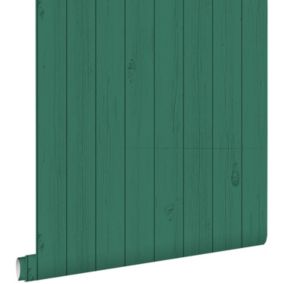 ESTAhome papier peint imitation bois vert jungle tropicale - 53 cm x 10,05 m - 128853