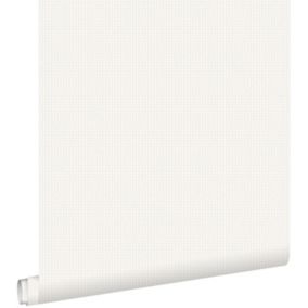 ESTAhome papier peint imitation broderie blanc - 53 cm x 10,05 m - 138130