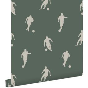 ESTAhome papier peint joueurs de football vert foncé - 0.53 x 10.05 m - 139507