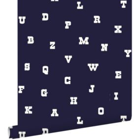 ESTAhome papier peint l'alphabet bleu - 53 cm x 10,05 m - 137327