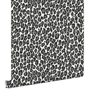 ESTAhome papier peint léopards noir et blanc - 53 cm x 10,05 m - 136810