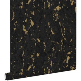 ESTAhome papier peint liège noir et or - 50 x 900 cm - 139337